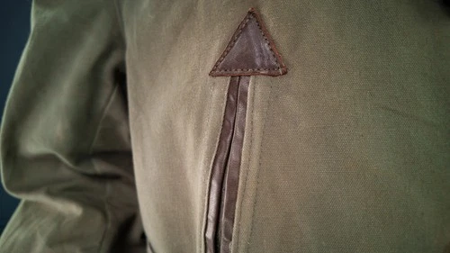 Vintage 1950s French ‘Canadienne’ Barnstormer Mackinaw Mouton Canvas Jacket “L” image 13