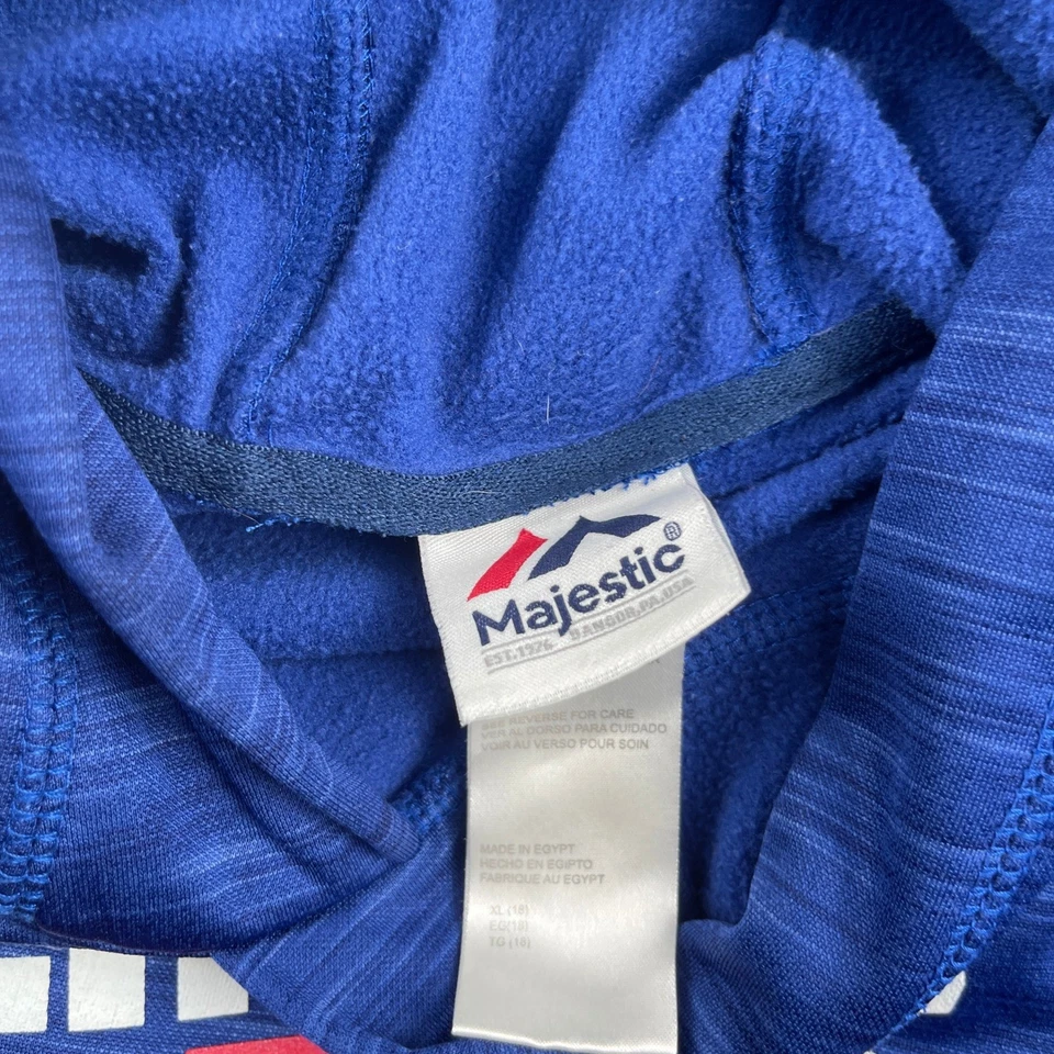 Chicago Cubs MLB Majestuoso Azul Sudadera con Capucha Pullover Manga Larga Adulto XL Béisbol Foto 3 de 4