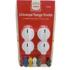 Smart Choice Universal Range Replacement Knob Kit White KNOBKIT4W New.   42