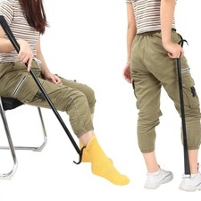 Foldable Long-Handle Shoe Horn Shoes Socks Dressing Aids Sock Removal