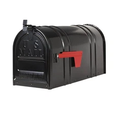 Post-Mount T2 Mailbox, Black | Stylish Outdoor Mail Storage
