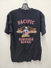 Vintage 1998 Harley Davidson Motorcycles Pacific Honolulu Hawaii Eagle Tee 2XL