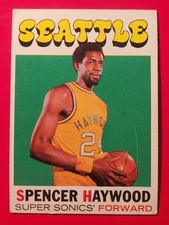 Topps 1971-1972 Topps Basketball #20 Spencer Haywood Rookie Card. rookie card picture