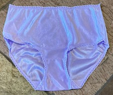 SECRET TREASURE Small VIOLET Silky Hi Shine SATIN Brief Sissy Panties NWOT