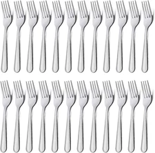 24 Pieces Dinner Forks Set (7.1 Inch),  Silver Stainless Steel Dinner Forks S...