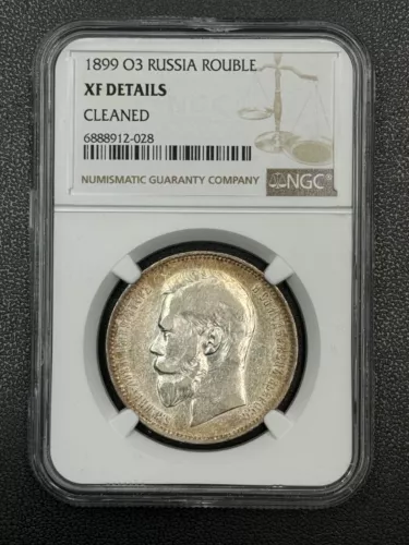 1899 O3 RUSSIA ROUBLE NGC XF DETAILS