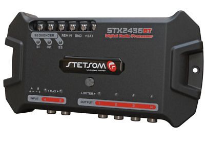 Stetsom STX2436BT Bluetooth Equalizer / Crossover 4 Output Channel with Full DSP