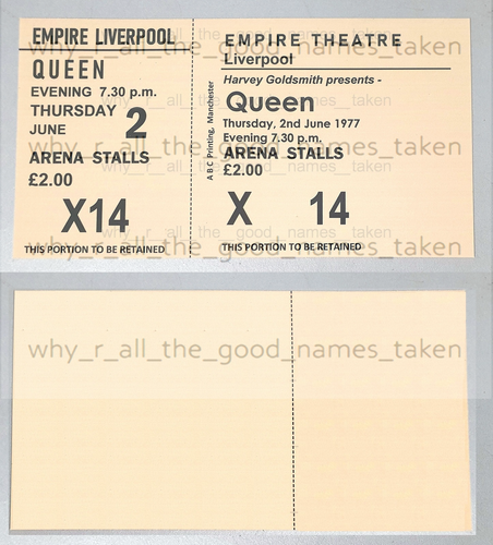 QUEEN 👑 MUSIC GROUP ARTIST 🎸 Reproduction CONCERT TICKETS 🎟️ Individual Sale - 第 22/102 張圖片