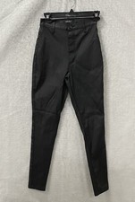 Akira Faux Leather On Duty Pants Woman's 7 W24 Black Mid Rise Skinny Stretch