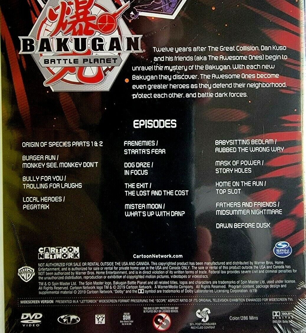 Bakugan: Battle Planet Origin Of Species DVD Brand New CN Cartoon Network  Anime 883929695829