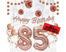 Rose Gold 85th Birthday Decorations for Girls - 40" Number Balloons  More