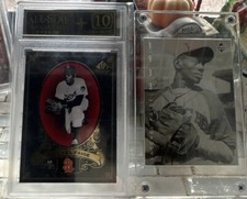 (2) Ct LOT: HOF Satchel Paige Graded 10 ASG MINT Gold Foil & UD Black & White