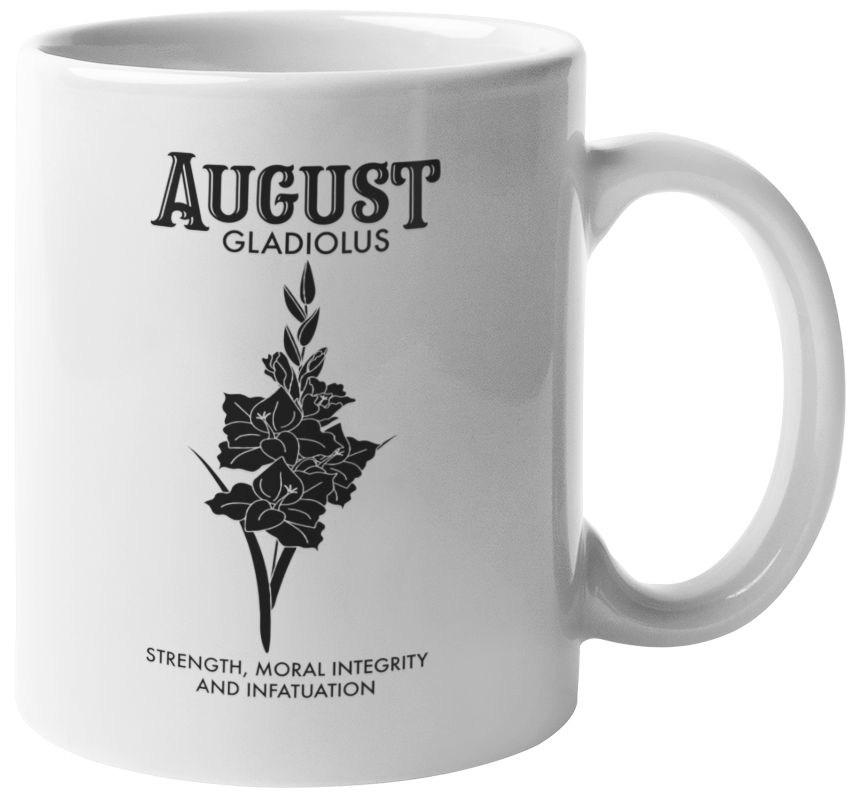 August Gladiolus Coffee & Tea Mug for Birthday Party Decor