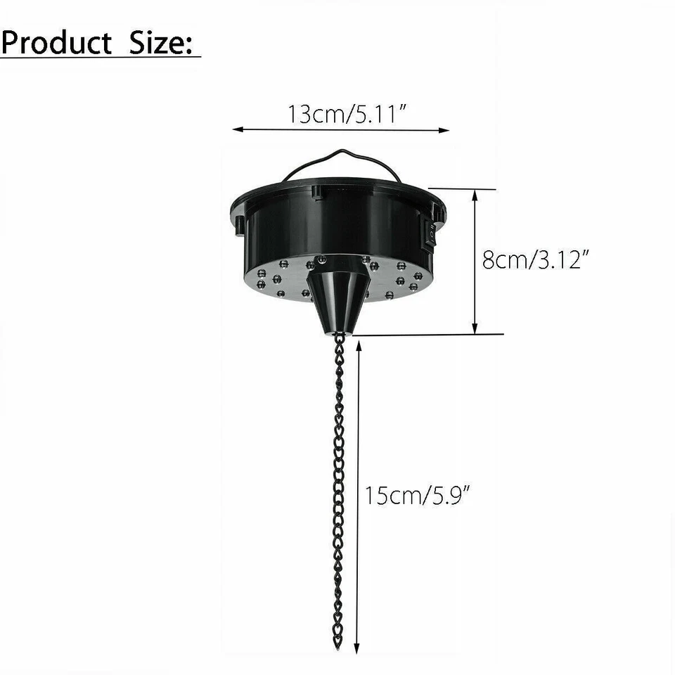 18 RGB LED Light Rotating Motor For Mirror Ball Stage KTV Party Sound Activated - Image 3 of 4