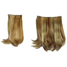 Hair Extensions Clip In 2 Piece POP Straight Glazed Apricot Beauty Fashion 16"
