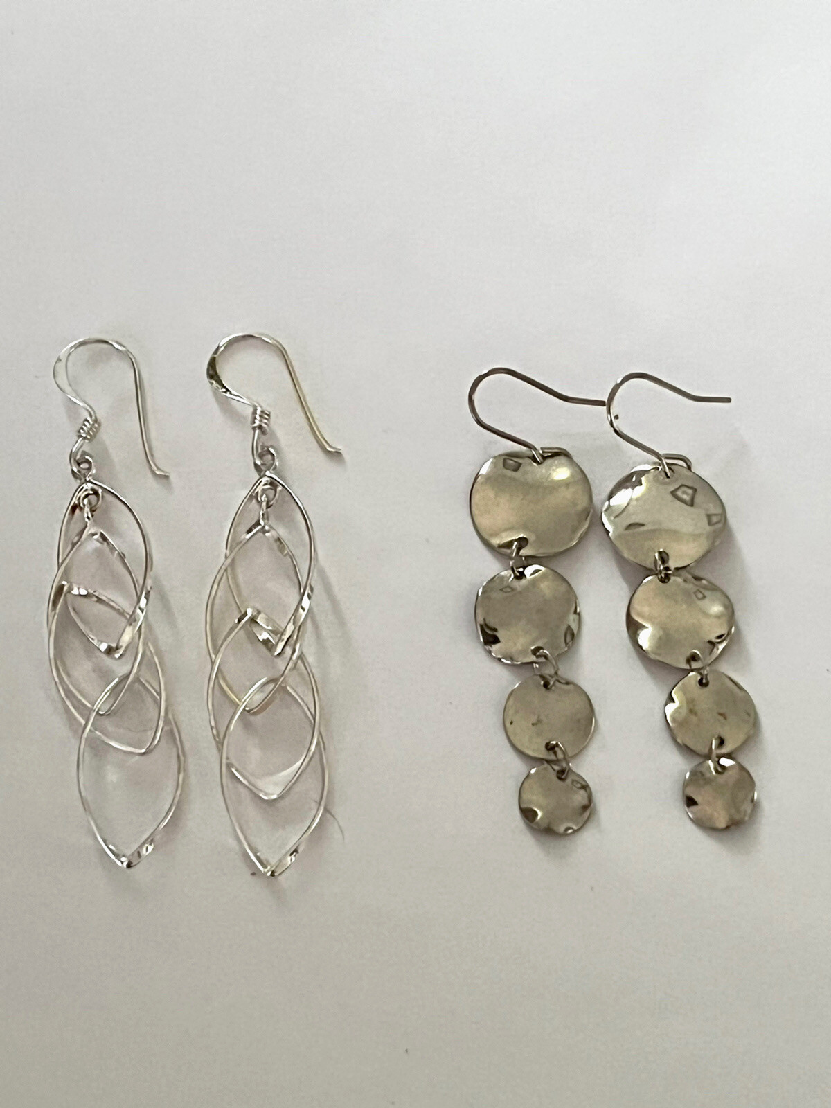 2 Sets SILVERTONE DANGLE Earrings - image 1