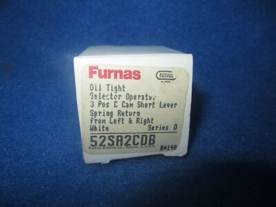 NIB FURNAS 52SA2CDB OIL TIGHT SELECTOR OPERATOR 1 YR WARRANTY