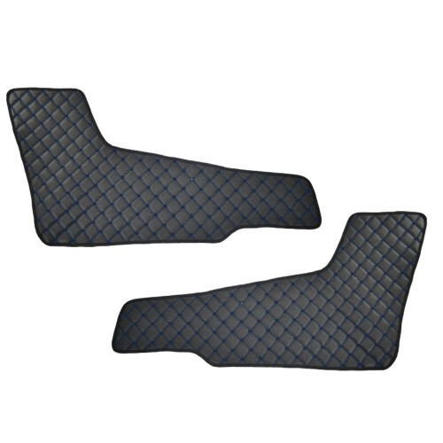 For VOLVO FH 4 2013-2020 / 2 Pcs Black With Blue Eco Leather Door Panel