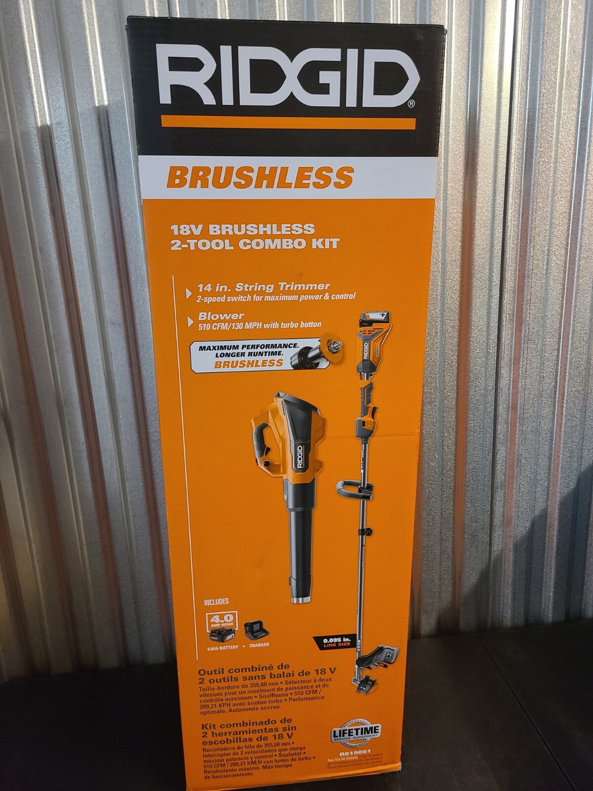 RIDGID String Trimmer 14" 18V Cordless + Blower 2Tool Combo NEW