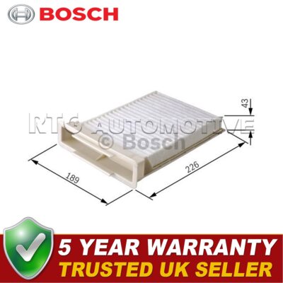 Bosch Cabin Filter Fits Nissan Micra Note Renault Clio Modus Dacia Duster #2