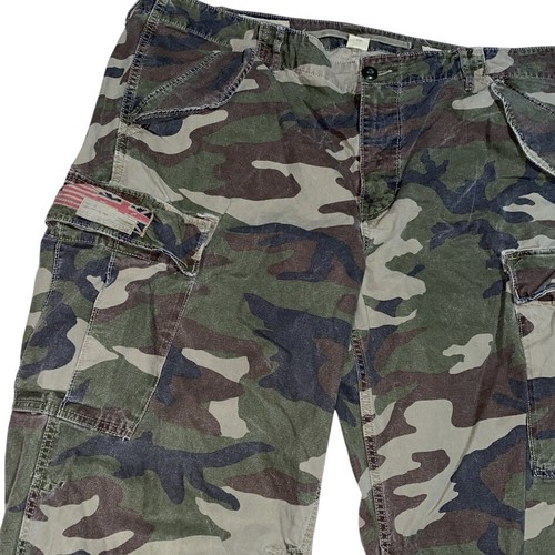 VTG DENIM & SUPPLY RALPH LAUREN FIELD CARGO PANTS MILITARY CAMO MENS 42x32 (L) - Picture 2 of 5