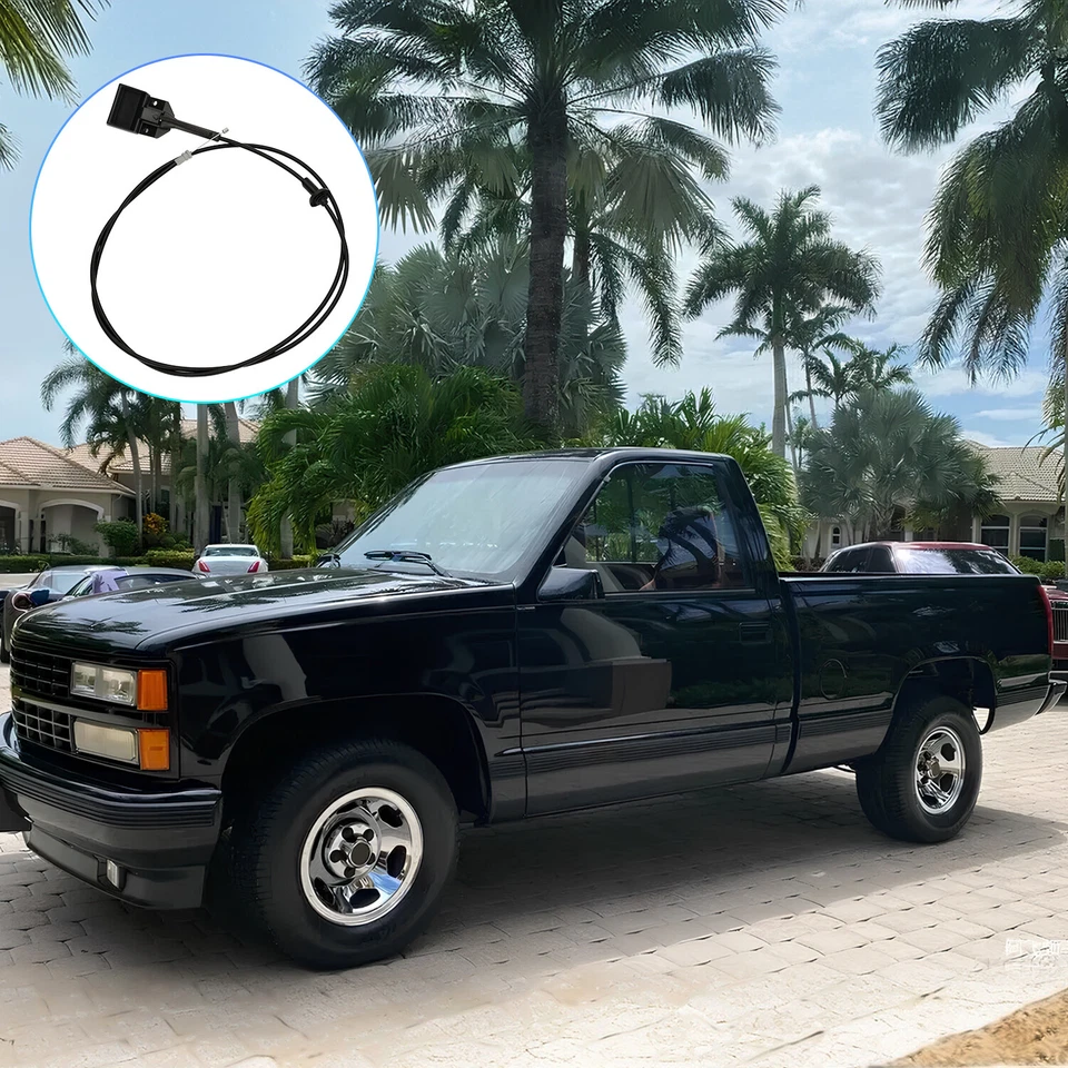 Hood Latch Release Cable w/ Handle for Chevrolet C1500/2500/3500 Gmc C2500 K1500 - Image 3 of 4