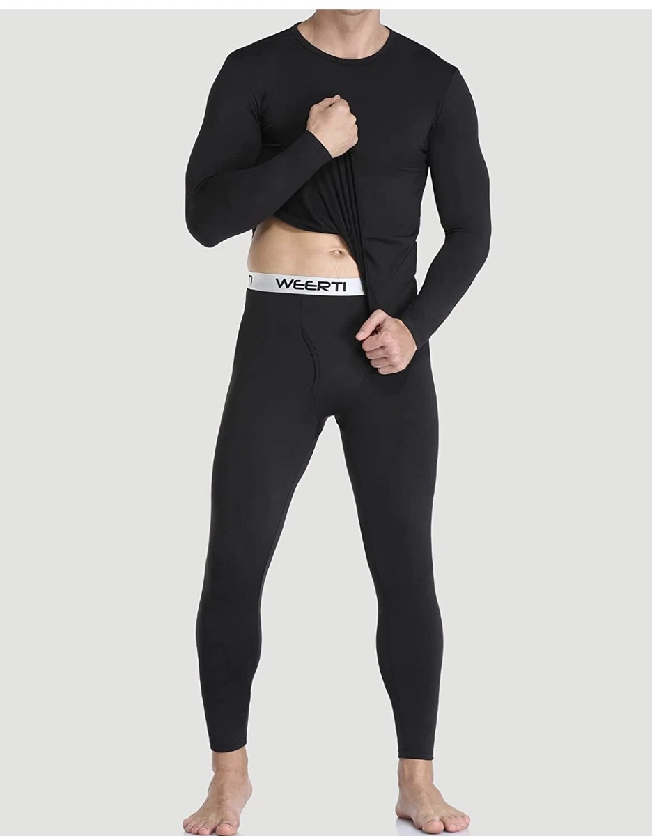 Thermal Underwear for Men, Long Johns Base Layer Fleece Lined Top