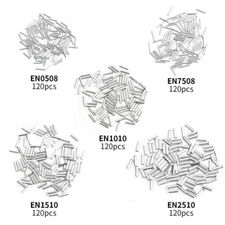 600X Copper Bare Wire Splice Terminals Uninsulated Ferrules Crimp Connectors Kit
