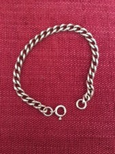 Vintage 1970s 'like new' 19.5cm sterling silver charm bracelet (chain only)