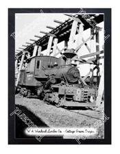 Historic W A Woodard Lumber Co. - Cottage Grove, Oregon Train Postcard