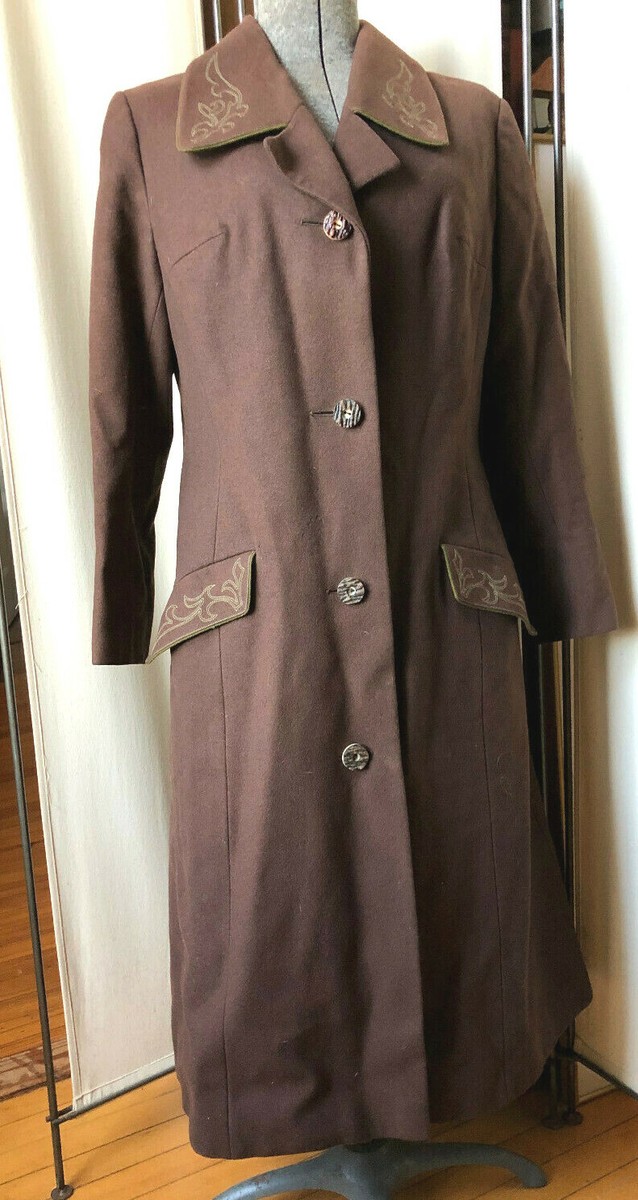 Christa Moden Vintage 60s Austrian Wool Coat with stitching