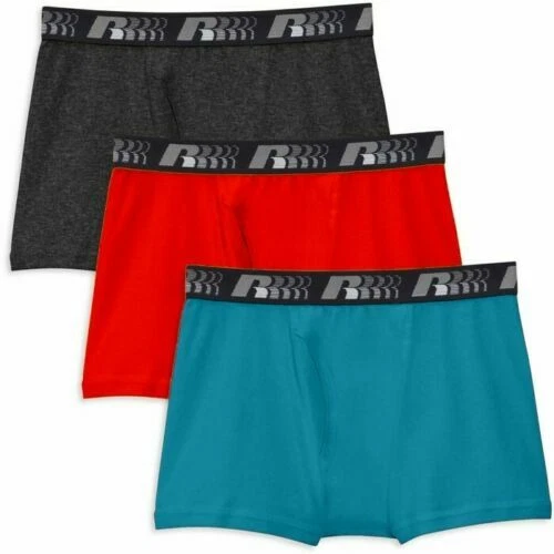 Russell Performance Short Leg Boxer Briefs 3 Pack