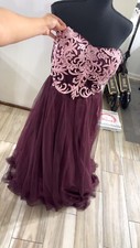 Blondie Nites Strapless Applique Ballgown Sz 17