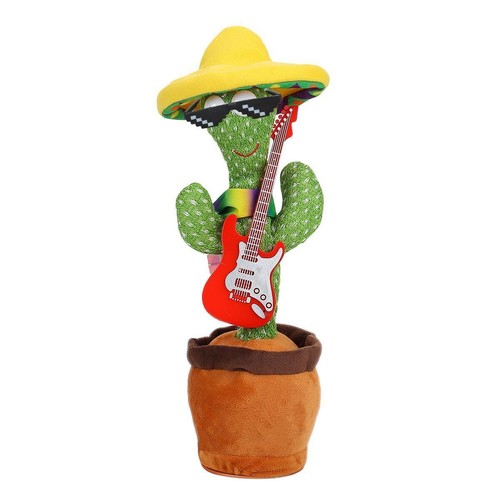 Juguetes de peluche para cactus bailar USB canciones electrónicas para cantar hogar niños batido de baile - Imagen 12 de 15