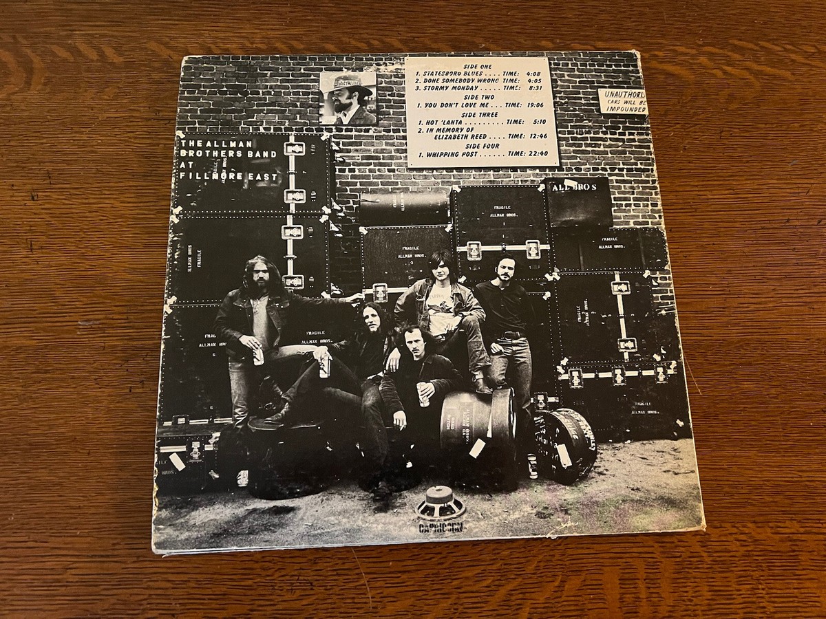 ALLMAN BROTHERS BAND at Fillmore East Capricorn Double LP SD 2-802