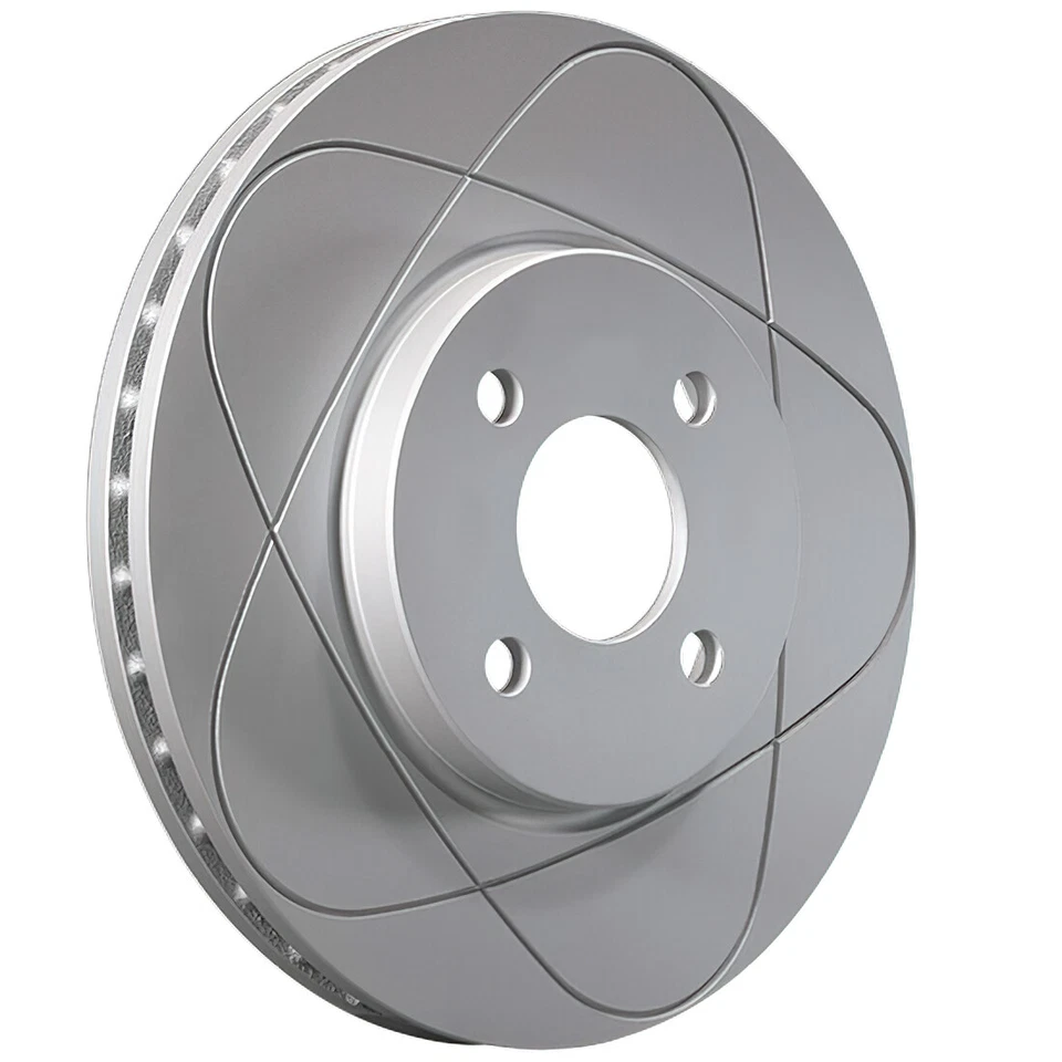 Front Slotted Disc Brake Rotors Fits Saturn SC, SC1, SC2, SL, SL1, SL2, SW1, SW2 - Image 4 of 4