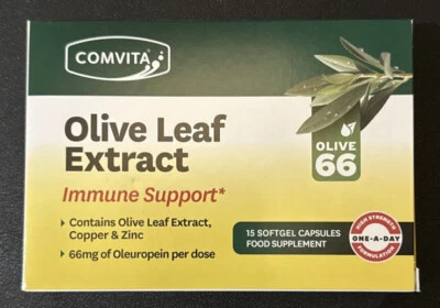 Comvita Olive Leaf Extract Immune Support 15 Softgel Capsules BBF 08/2023