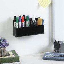 Modern Black Acrylic Office Supplies Holder, Whiteboard Accessories Storage Rack