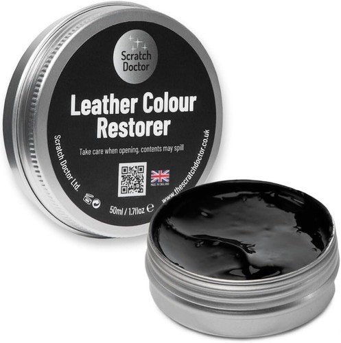 Scratch Doctor Leather Colour Restorer Recolouring Balm Repair Treatment - Black