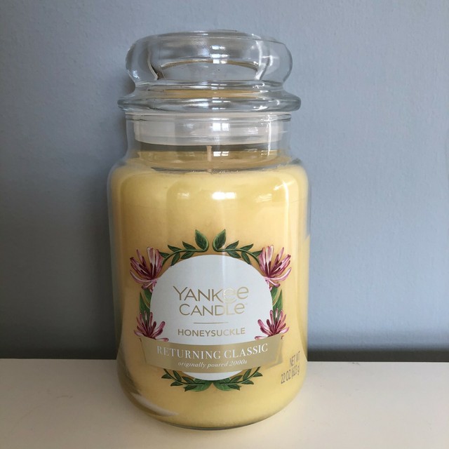 Yankee Candle 22oz Large Jar Returning Classic Honeysuckle Scent Ne for sale online eBay