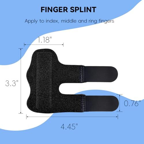 Finger Splint, Universal Trigger Finger Brace for Broken/Arthritis Pain Black - Picture 3 of 8