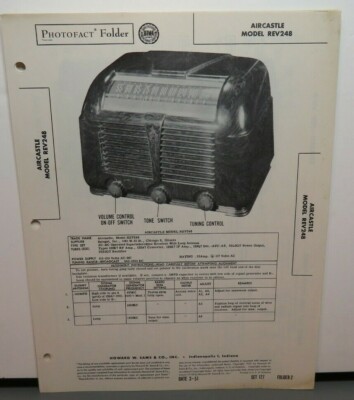 SAMS PHOTOFACT SERVICE MANUAL 127-2 AIRCASTLE RADIO REV248