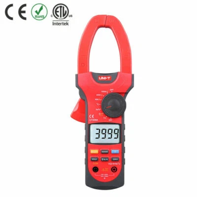 UNI-T UT208A AC DC Clamp Multimeter Auto Range Volt Amp Ohm Cap Hz Temp Teste✦Kd - Image 1 of 4