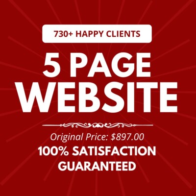 Professional 5 Page Website Design Service | Business & Personal | Mobile Web