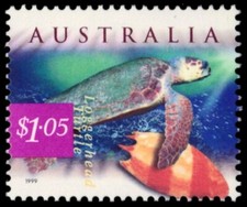 AUSTRALIA 1741 - Loggerhead Turtle and Bater Cone Shell (pb78819)