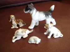 Céramique lot de 5 petits chiens