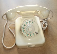 Vintage Telefon POST W49 elfenbeinfarben