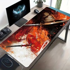1 Large Esports Gaming Mouse Pad, Sword-Wielding Male And Female Art Pattern, N