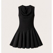 ASTR Cowl Neck Mixed Media Mini Dress Size XS