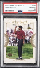 2001 UD GOLF #151 TIGER WOODS ROOKIE RC PSA 10